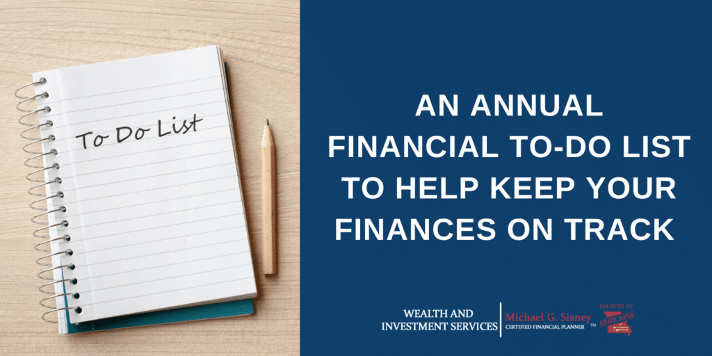 ANNUAL FINANCIAL ‘TO-DO’ LIST